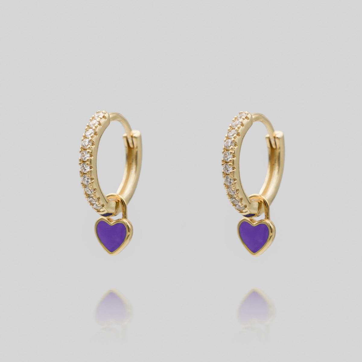 Gabby – Heart-Shaped Huggie Earrings