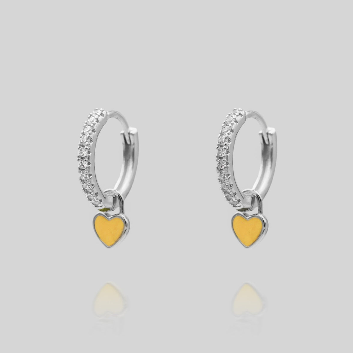 Gabby – Heart-Shaped Huggie Earrings
