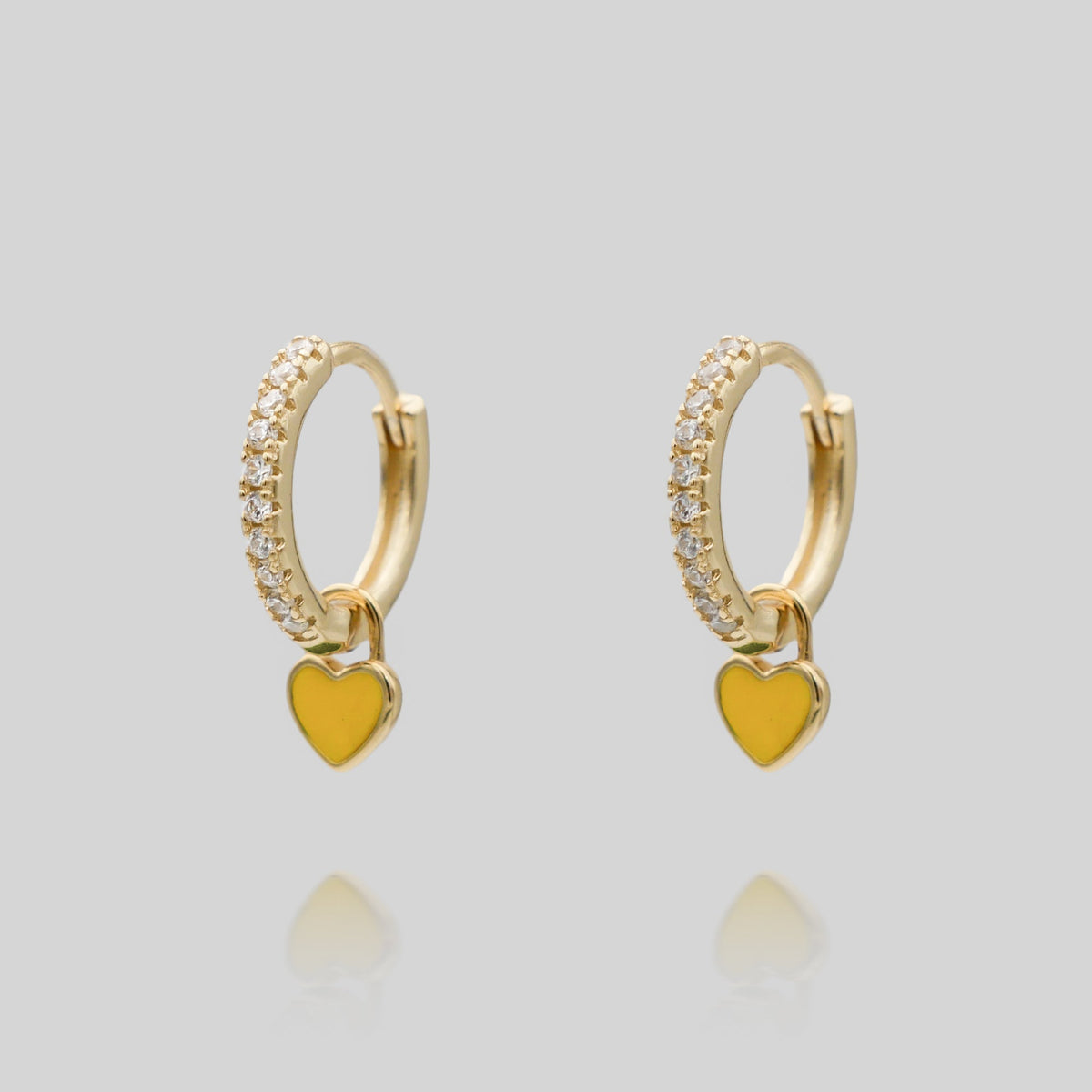 Gabby – Heart-Shaped Huggie Earrings