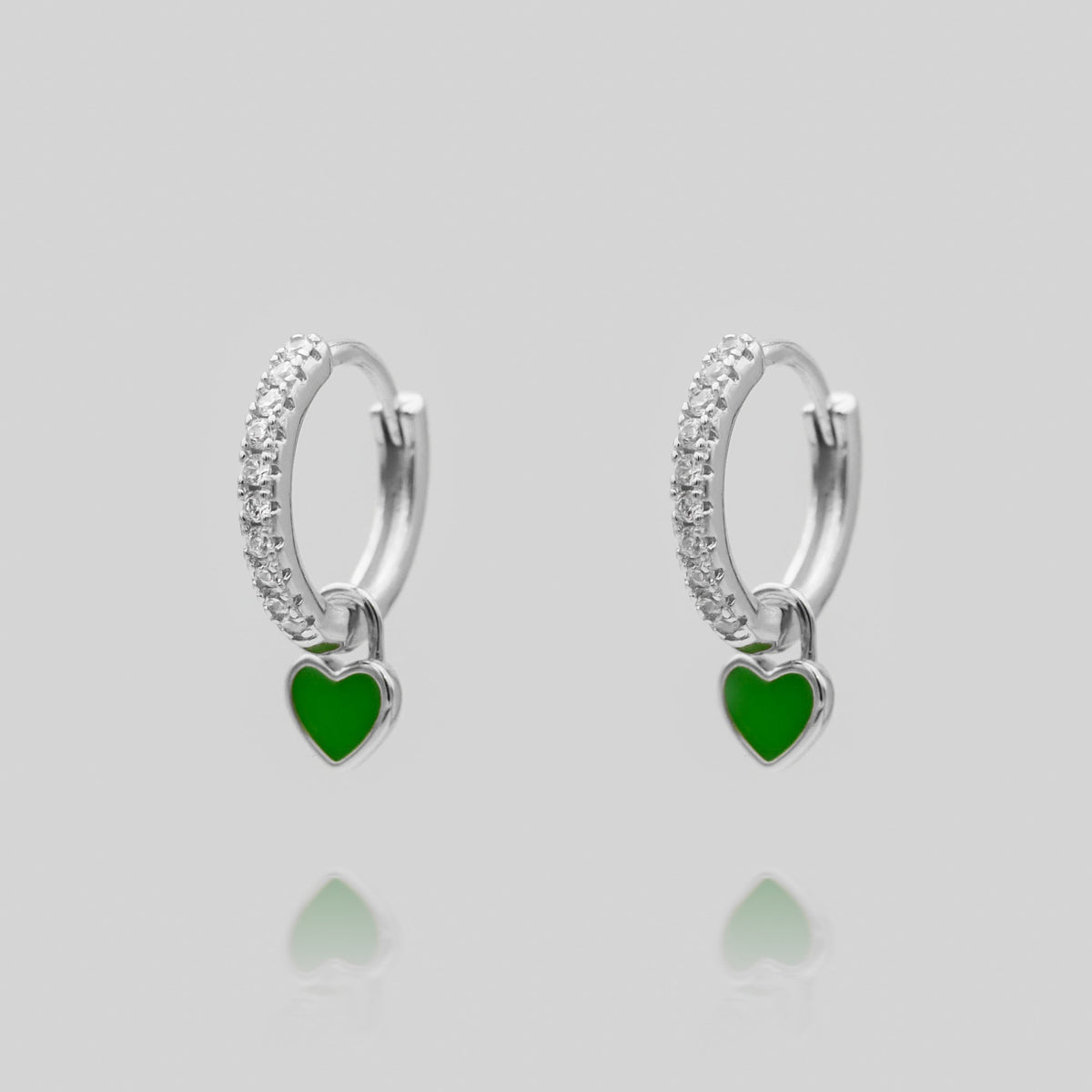Gabby – Heart-Shaped Huggie Earrings