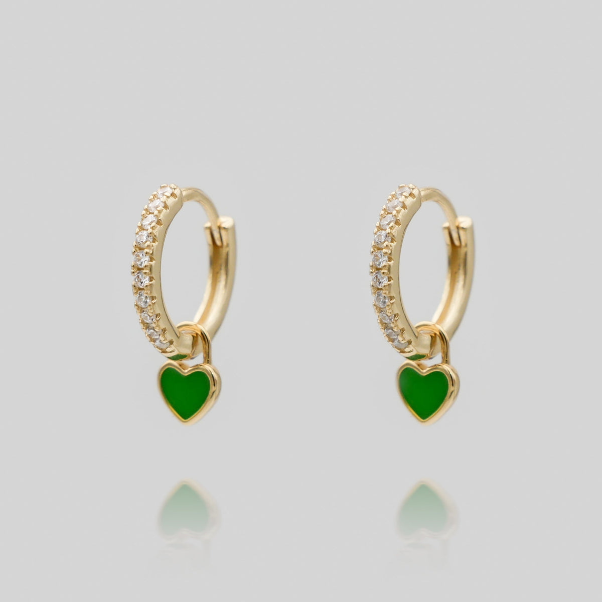 Gabby – Heart-Shaped Huggie Earrings