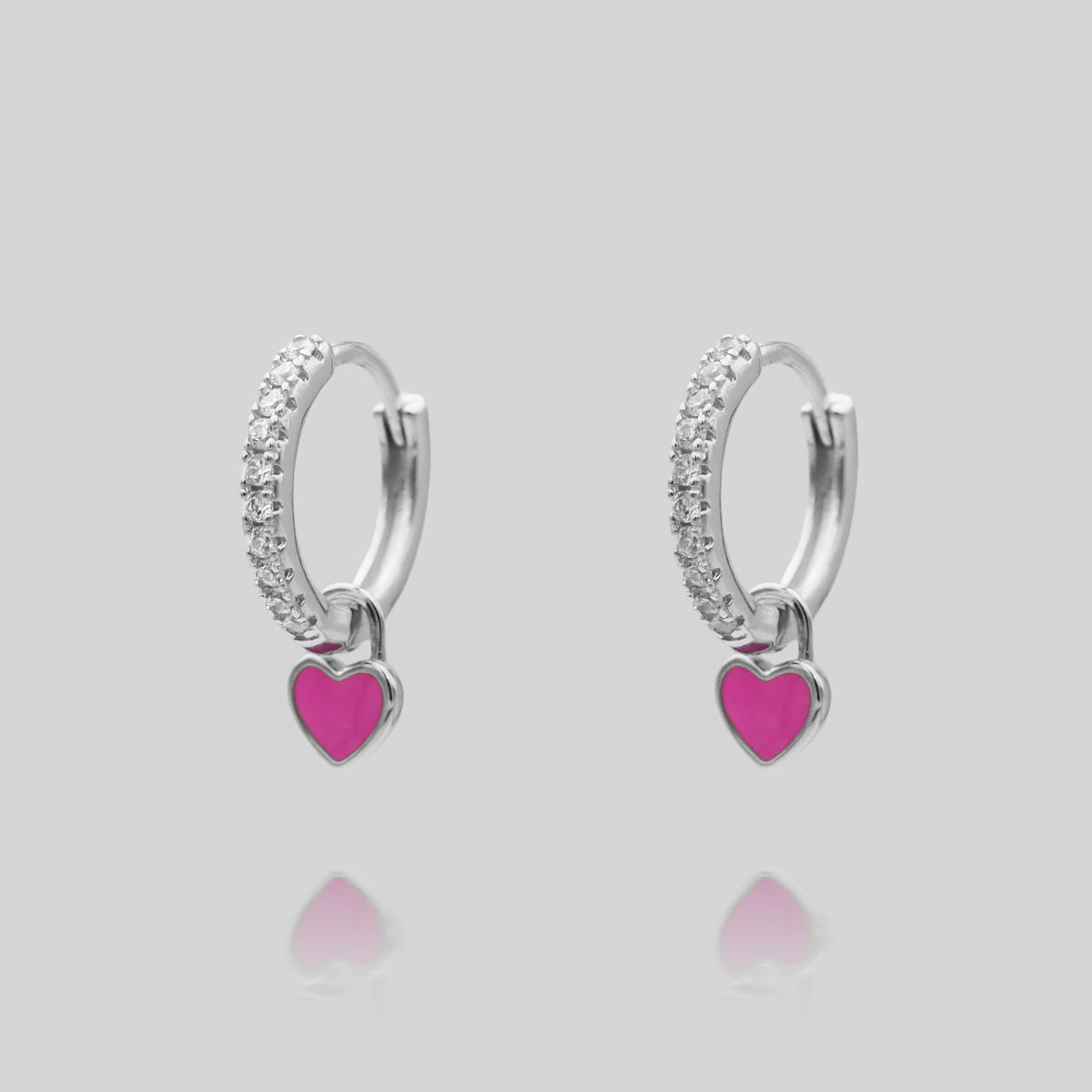 Gabby – Heart-Shaped Huggie Earrings