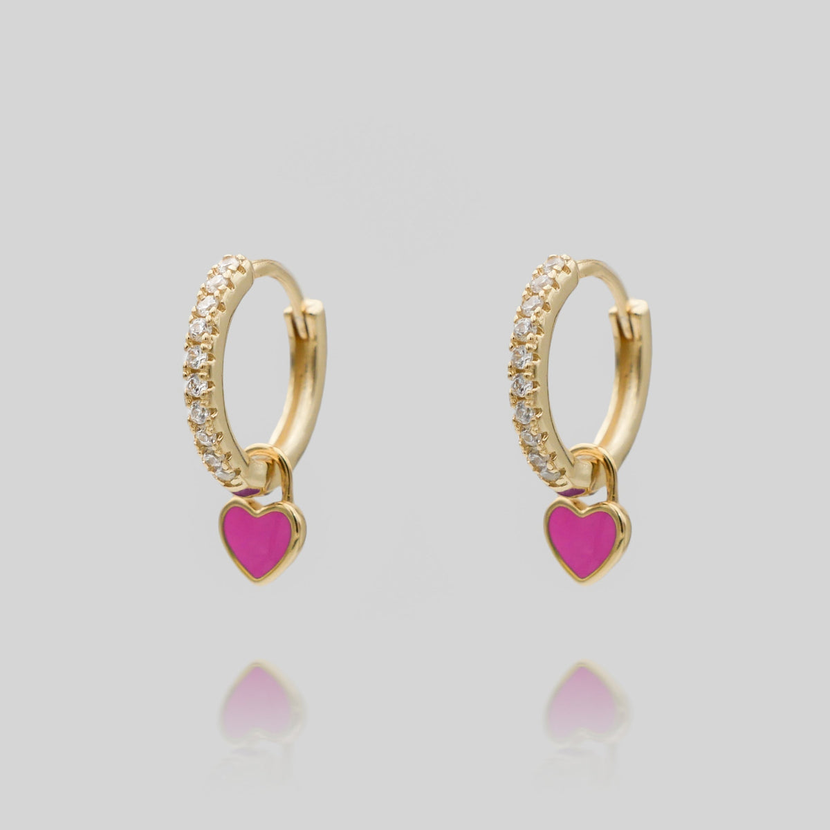 Gabby – Heart-Shaped Huggie Earrings