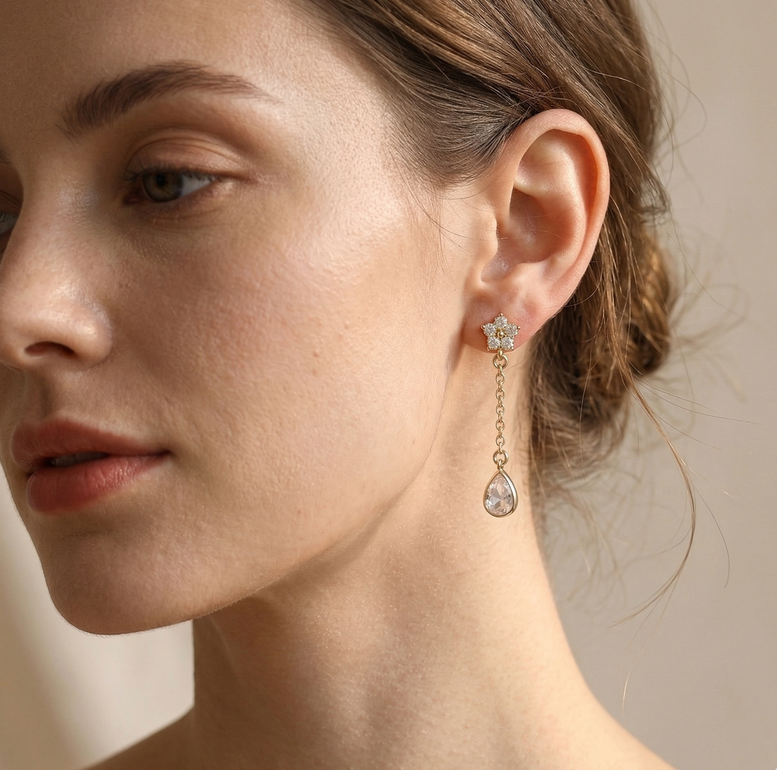 Gold Stainless Steel Earrings