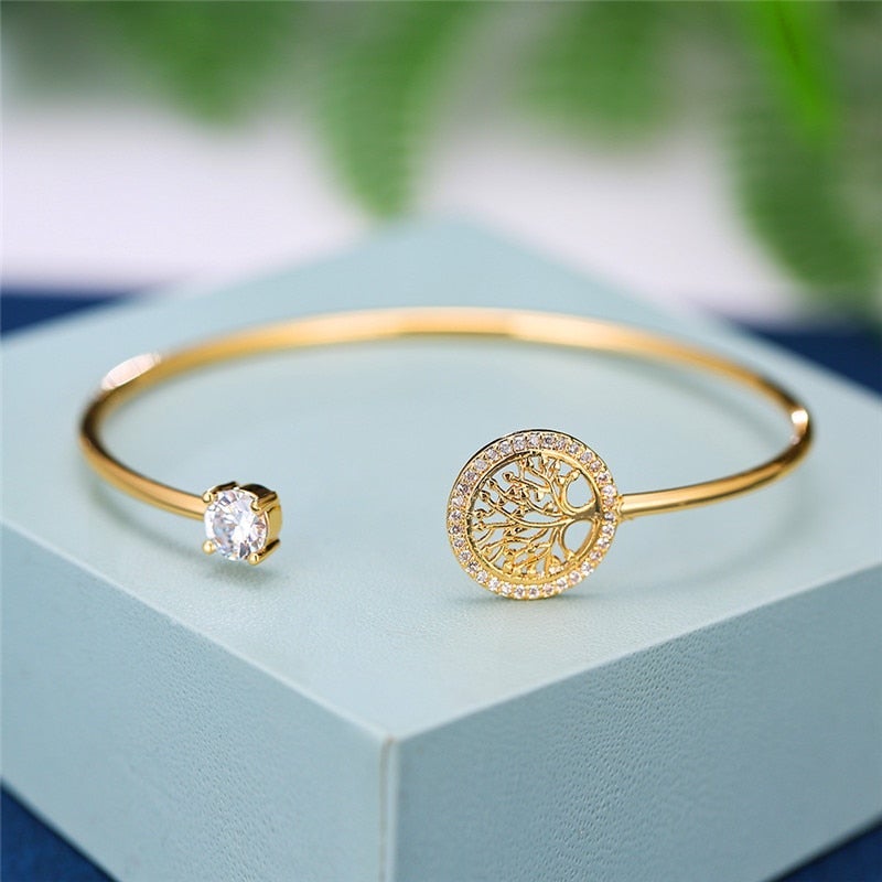 Sonya – Adjustable Bracelet Tree of Life Gold