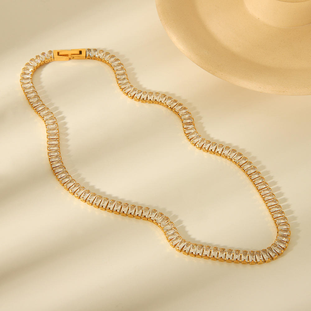 Nancy – Necklace Fully Set with Zircons