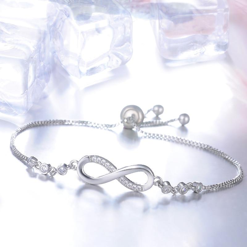 Megan – Adjustable Infinity Bracelet made of Silver