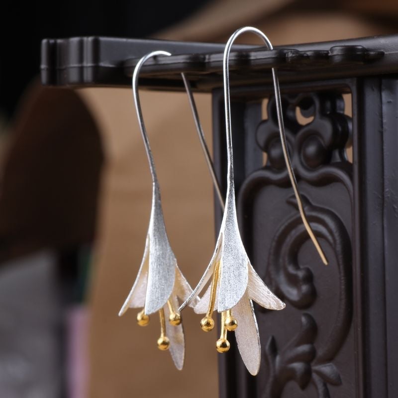 Lina – Flower Earrings crafted from Premium Metal