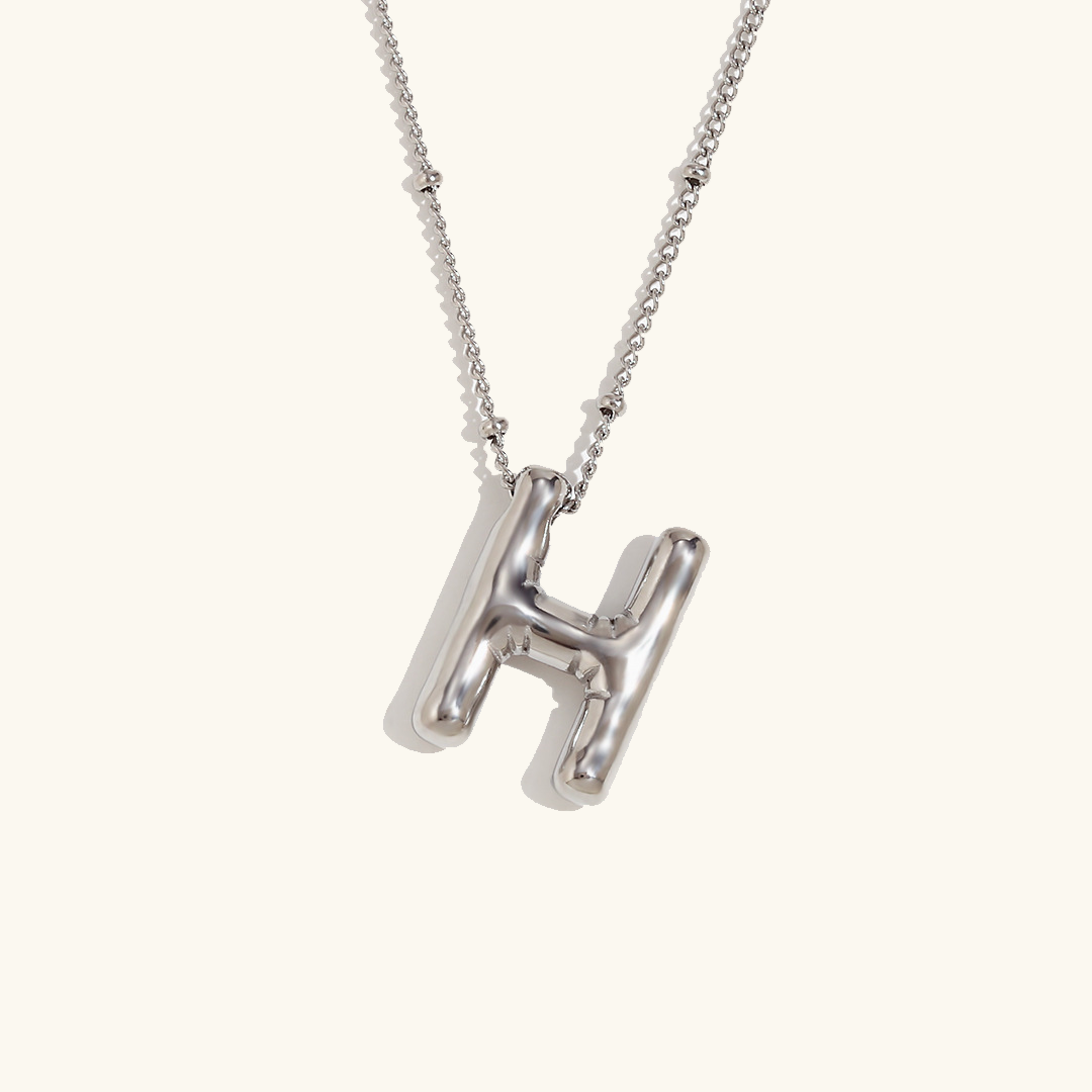 Balloon Gold Initials Necklace