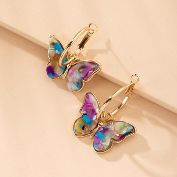 Maribelle – Butterfly Earrings Featuring Enamel and Crystals