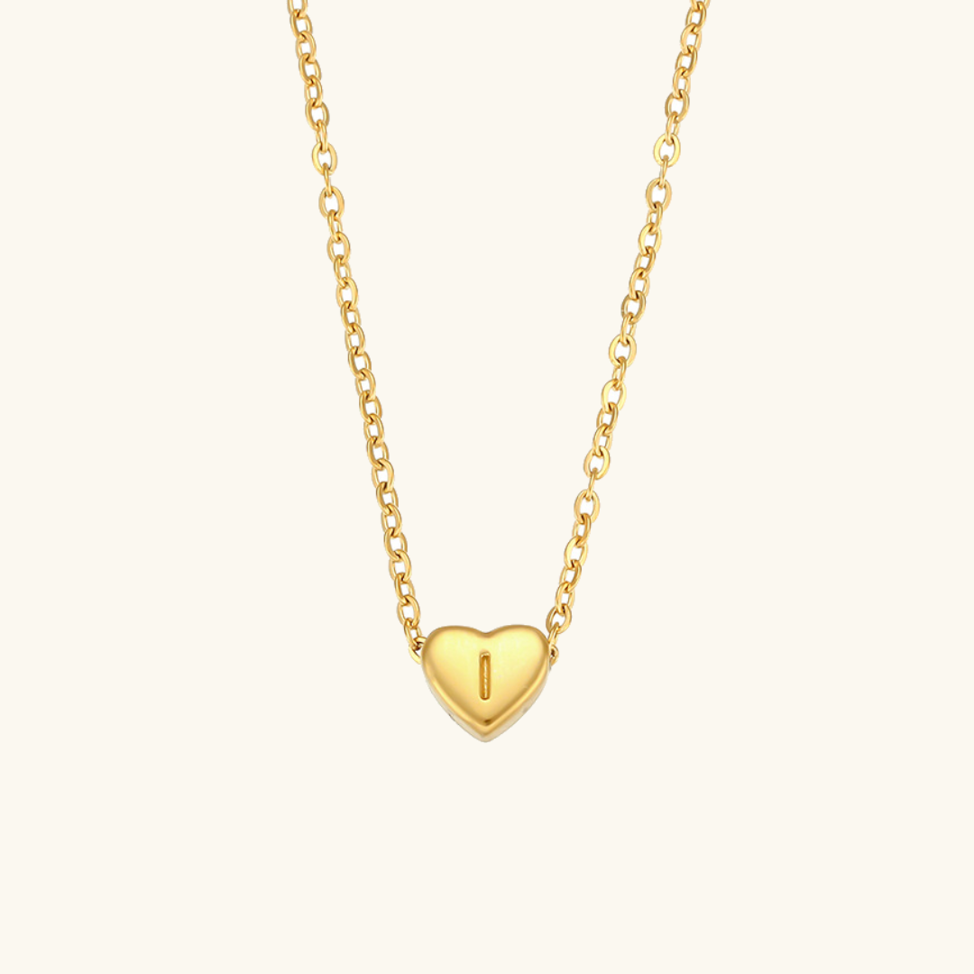Heart - Initial Gold Necklace
