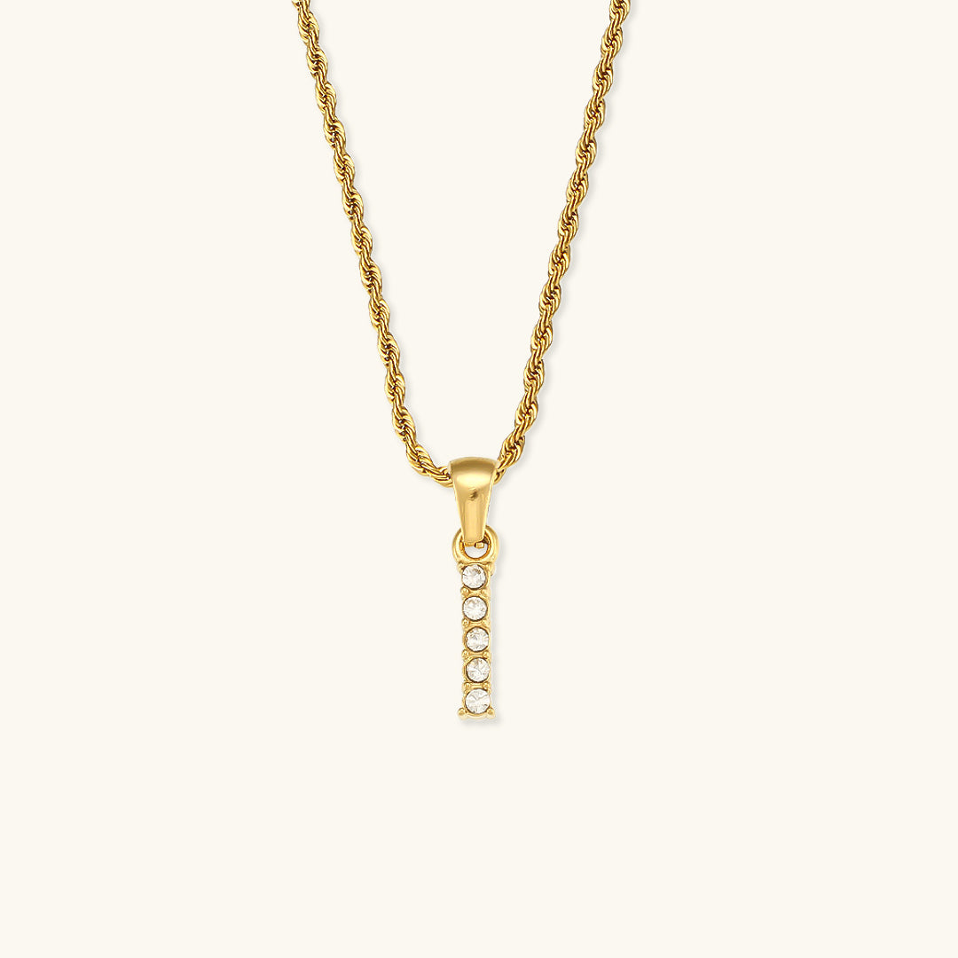 Maeve - Necklace featuring diamonds and letter initials