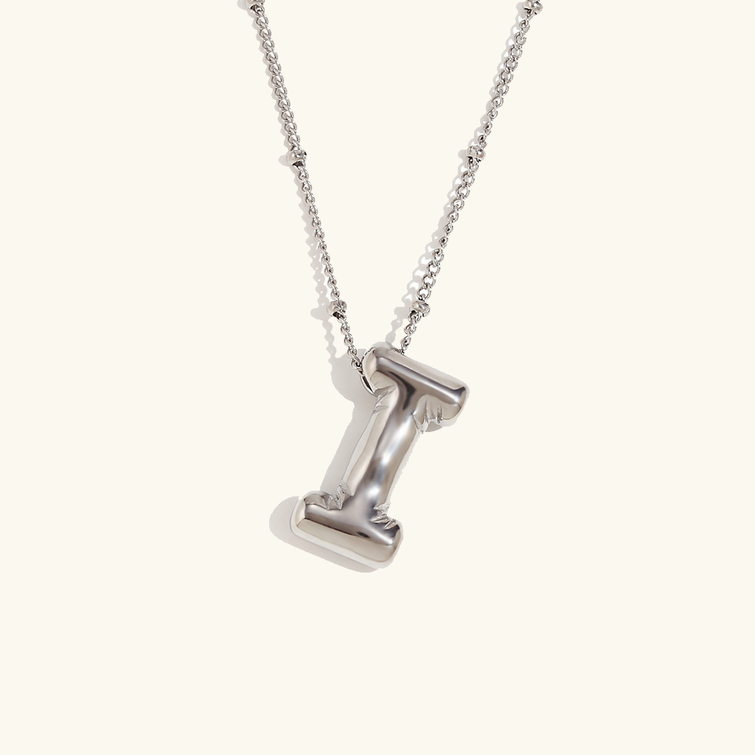 Balloon Gold Initials Necklace