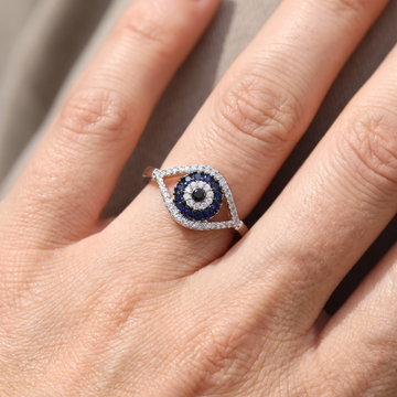 Eleni – Protective Ring with Blue Eye Matiasma