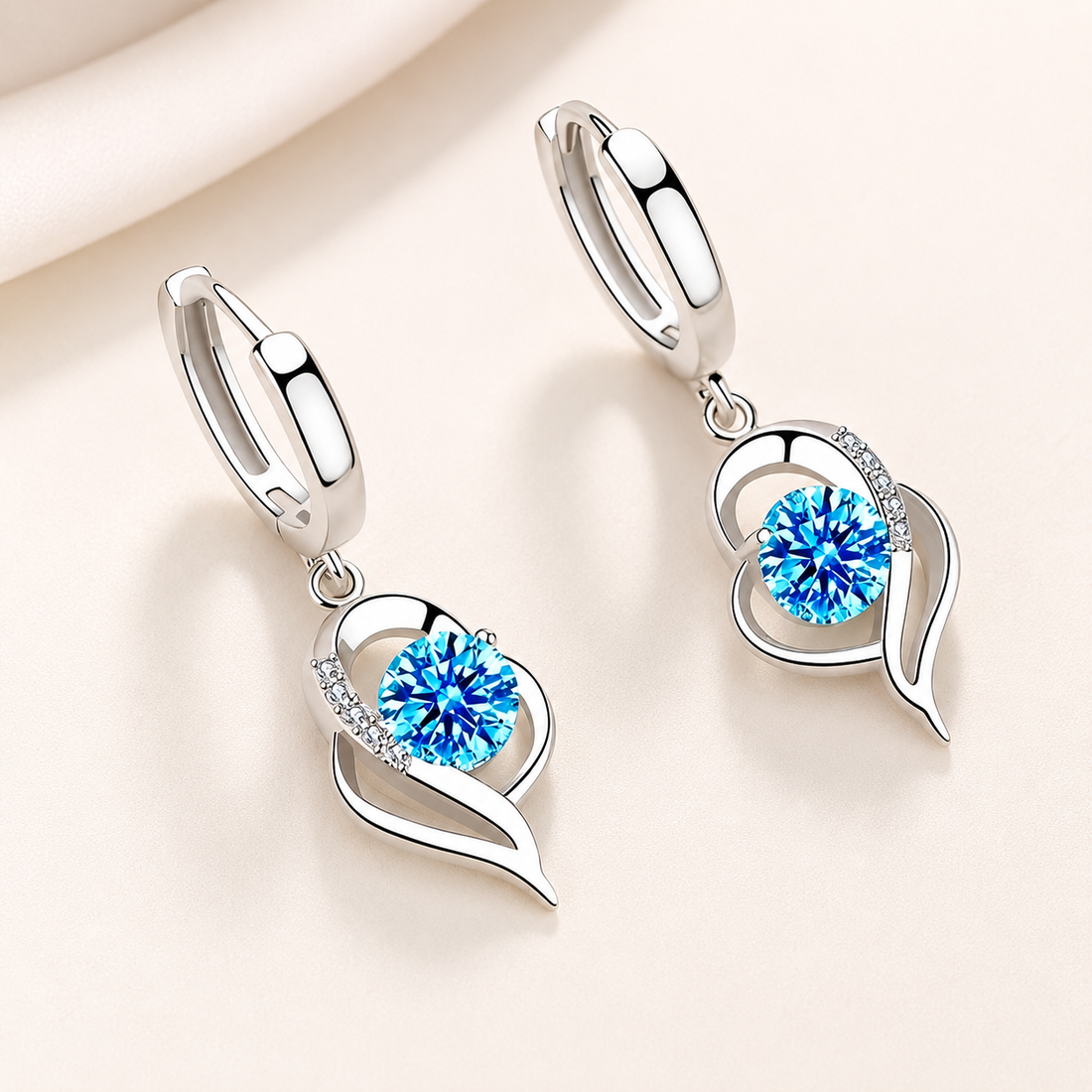 Noelle – Flower Earrings crafted from 925 Sterling Silver and Zirconia