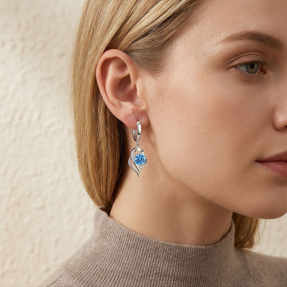 Noelle – Flower Earrings crafted from 925 Sterling Silver and Zirconia