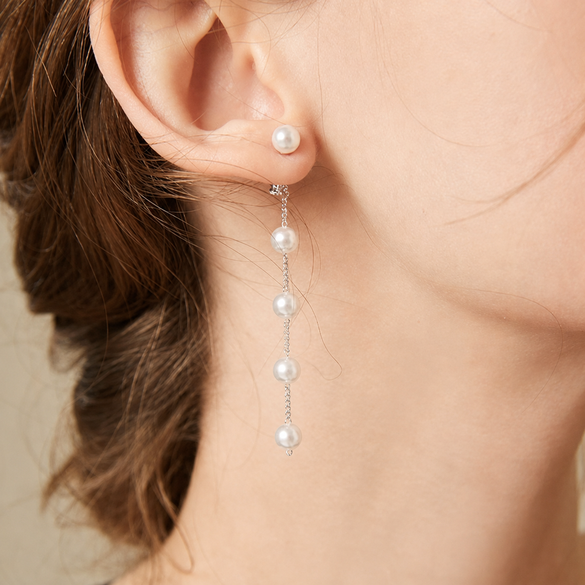 Statement Pearl Drop Earrings - Long Drop Style