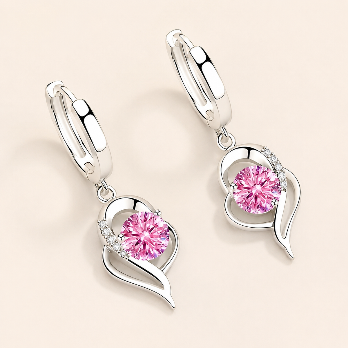 Noelle – Flower Earrings crafted from 925 Sterling Silver and Zirconia