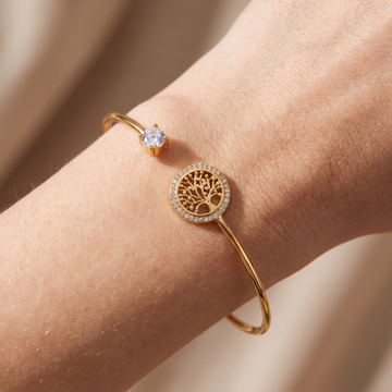 Sonya – Adjustable Bracelet Tree of Life Gold