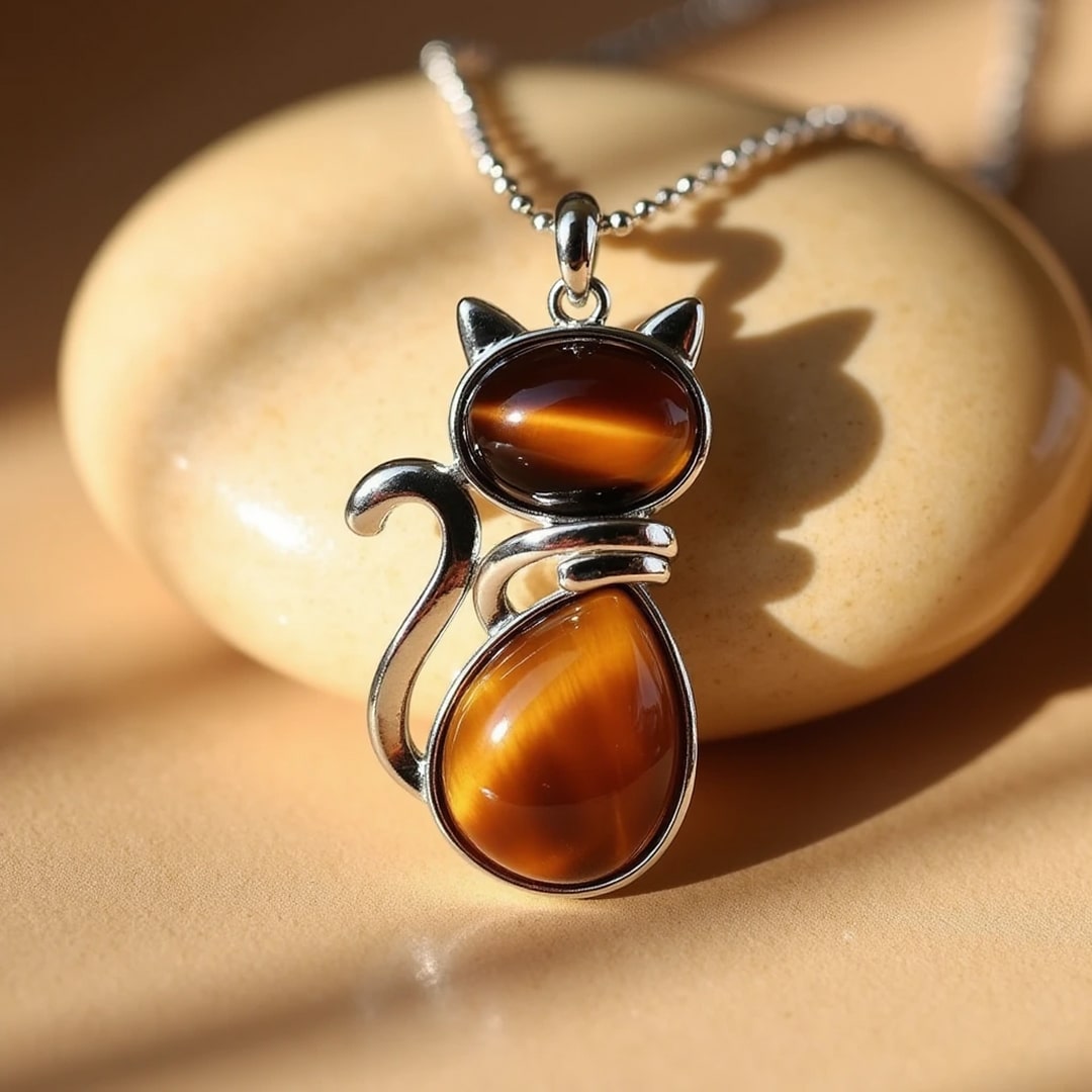 Mila – Cat Collar Crafted with Natural Stone