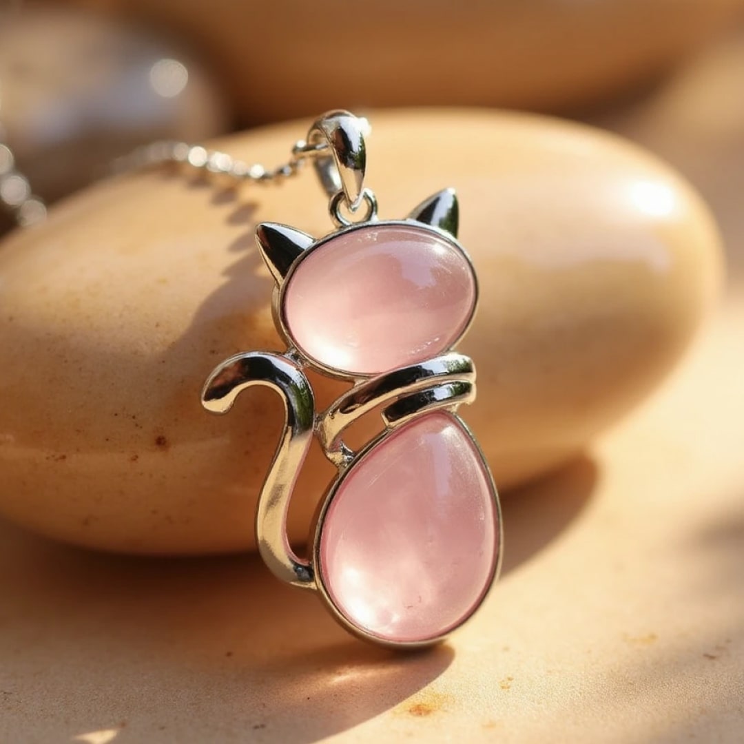 Mila – Cat Collar Crafted with Natural Stone