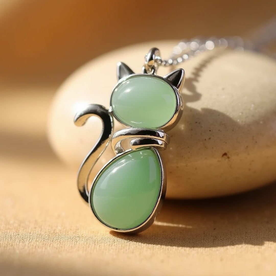Mila – Cat Collar Crafted with Natural Stone