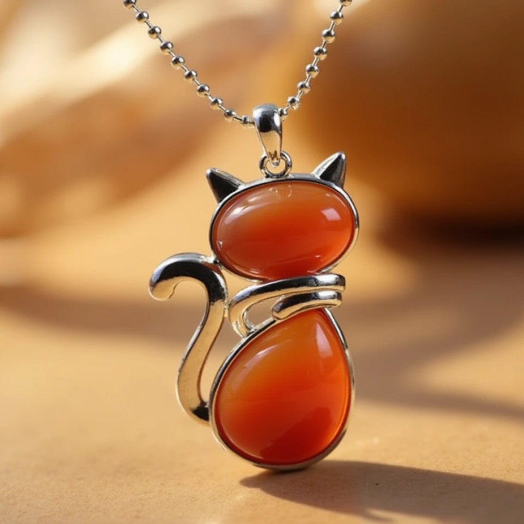 Mila – Cat Collar Crafted with Natural Stone