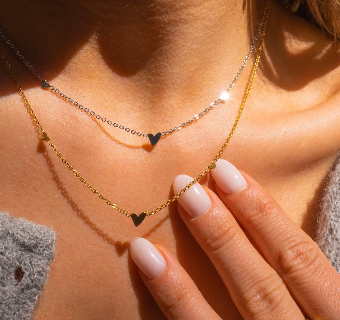Three Heart Necklace made of Silver
