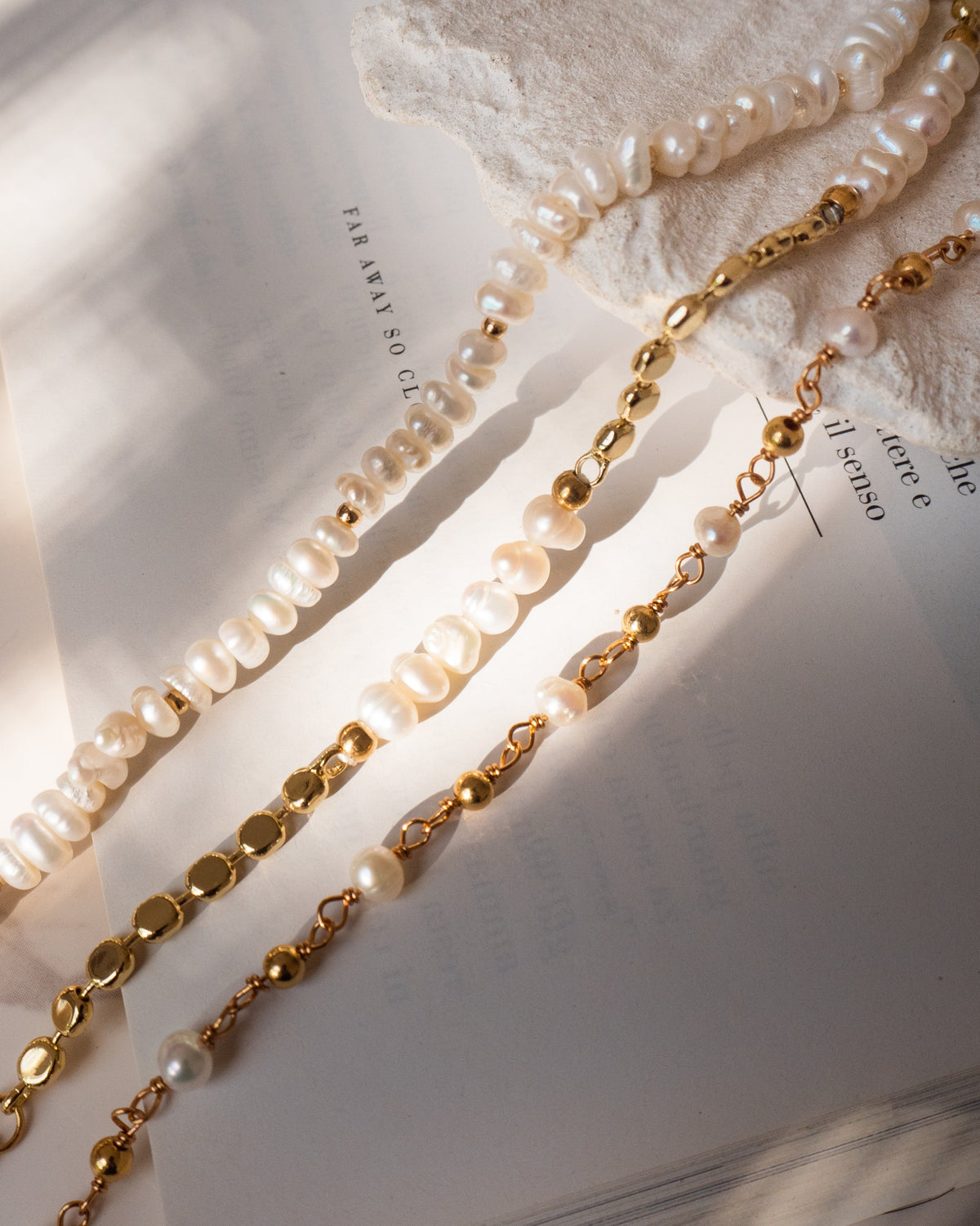 Siena - Disc Chain Pearl Bracelet