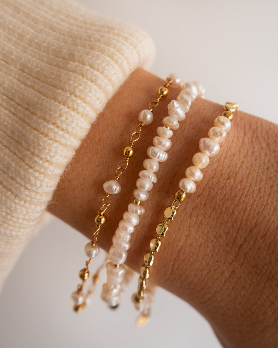 Siena - Disc Chain Pearl Bracelet
