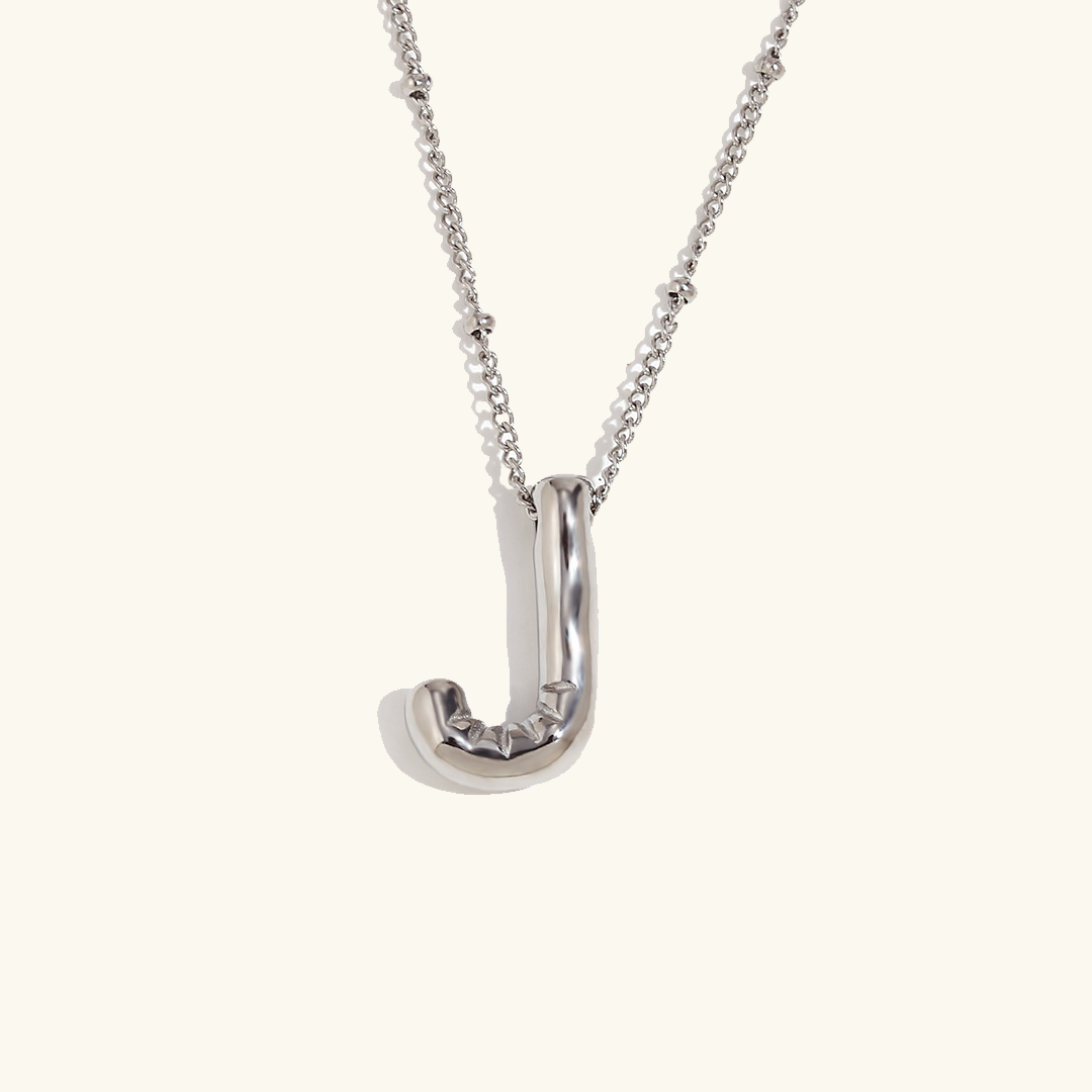 Balloon Gold Initials Necklace