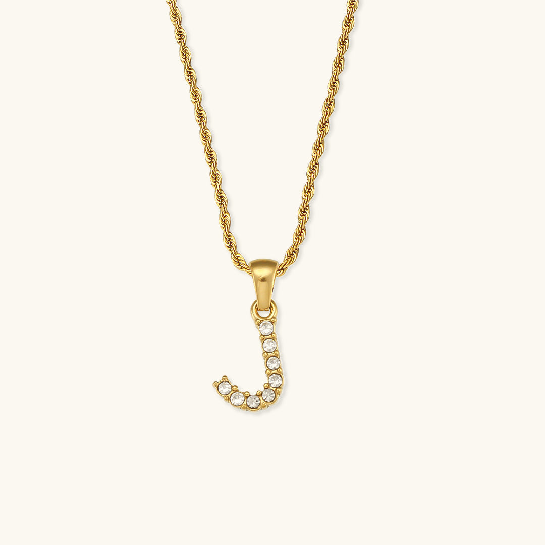 Maeve - Necklace featuring diamonds and letter initials