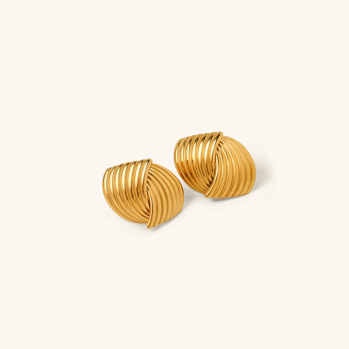 Sonia - Gold Wave Earrings