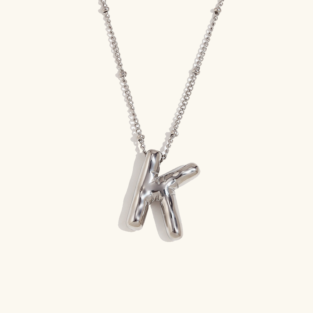 Balloon Gold Initials Necklace