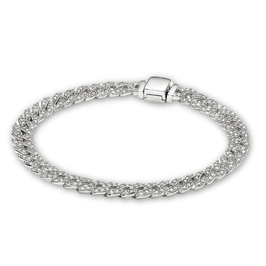 Soraya – Bracelet Cuban Chain made of Moissanite Gold 18K