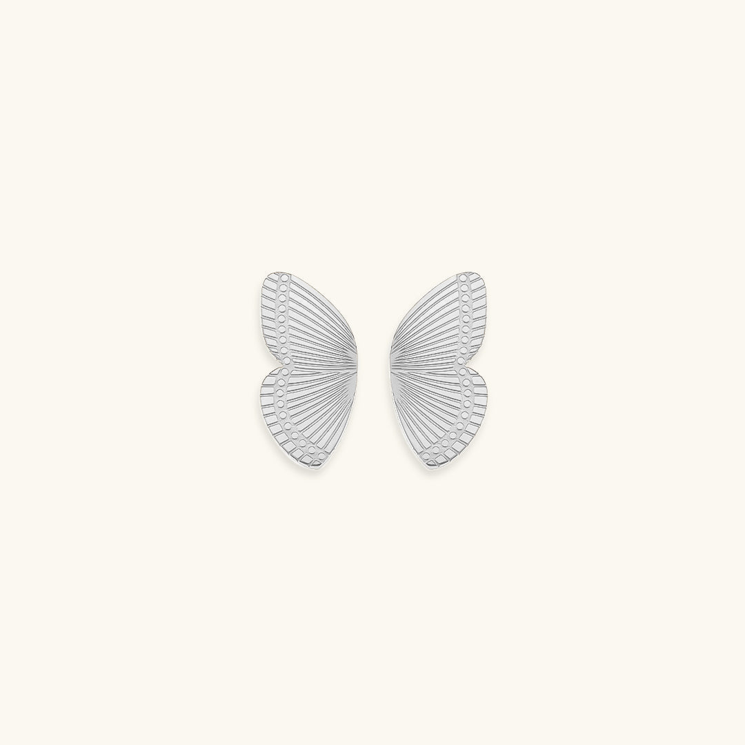 Lilac - Gold Butterfly Earrings