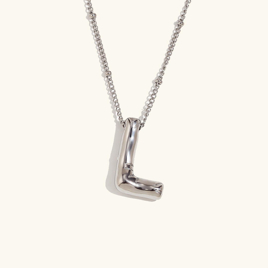 Balloon Gold Initials Necklace