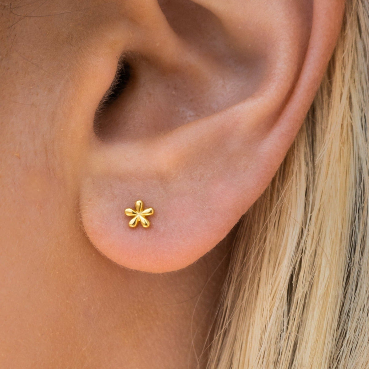 Lily – Small Earrings Crafted from Gold