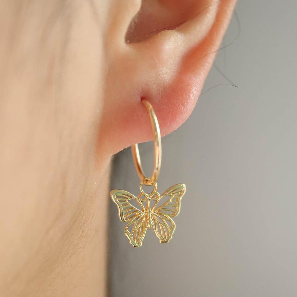Earrings featuring Butterfly Design - Hollow Style