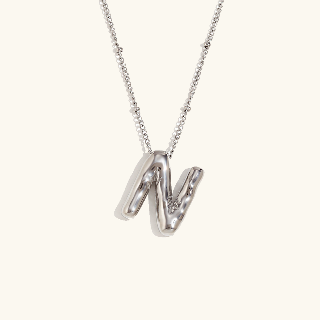 Balloon Gold Initials Necklace