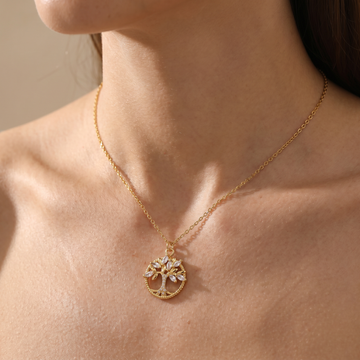 Toshi – Tree of Life chain crafted in gold with zirconia