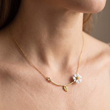 Azadeh - Necklace with flower and leaf