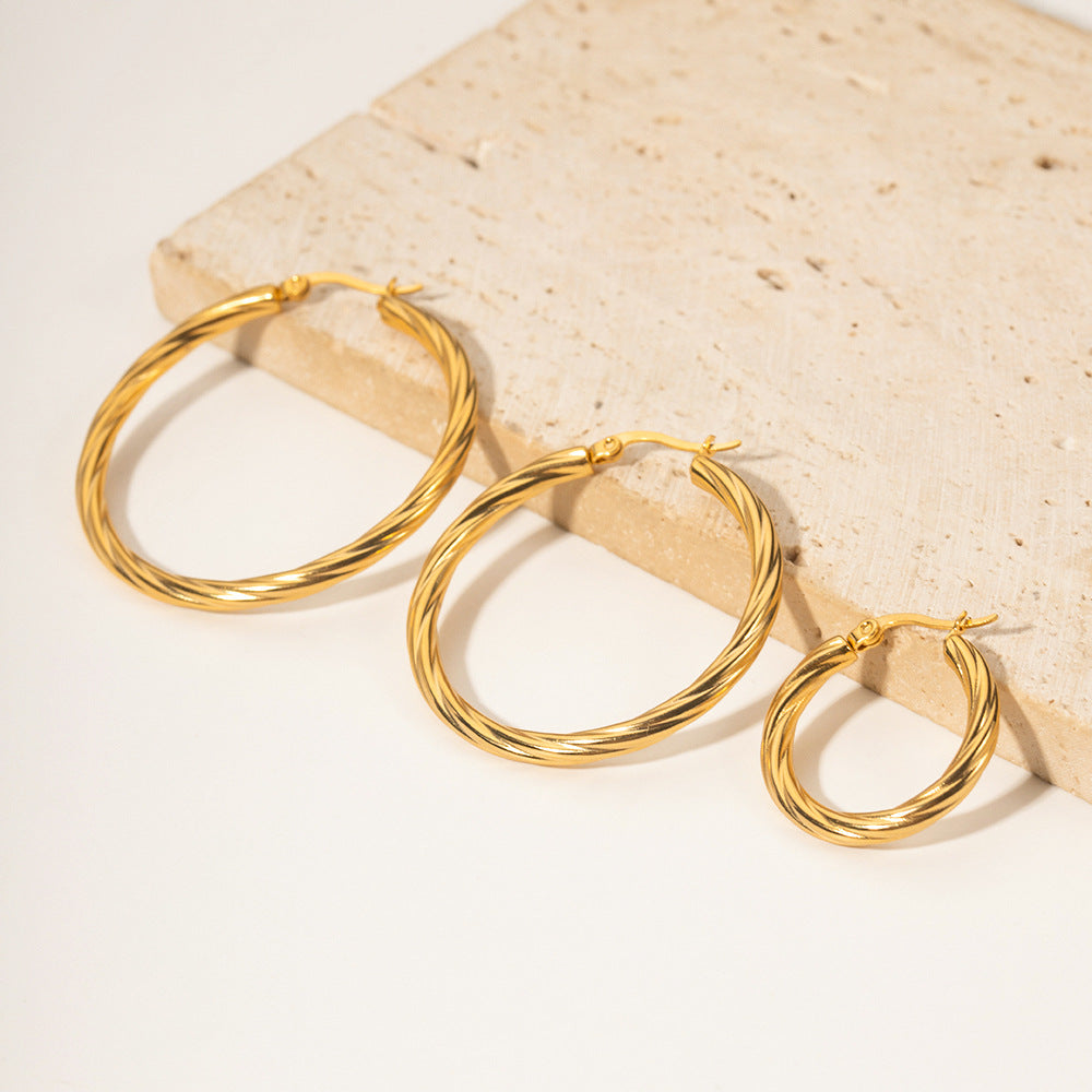 Zephy - Twisted Hoop Earrings