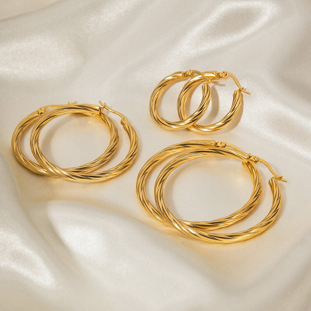 Zephy - Twisted Hoop Earrings