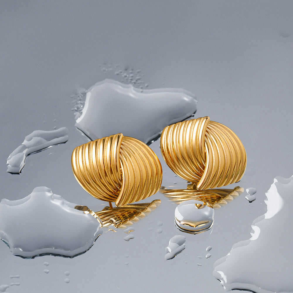 Sonia - Gold Wave Earrings
