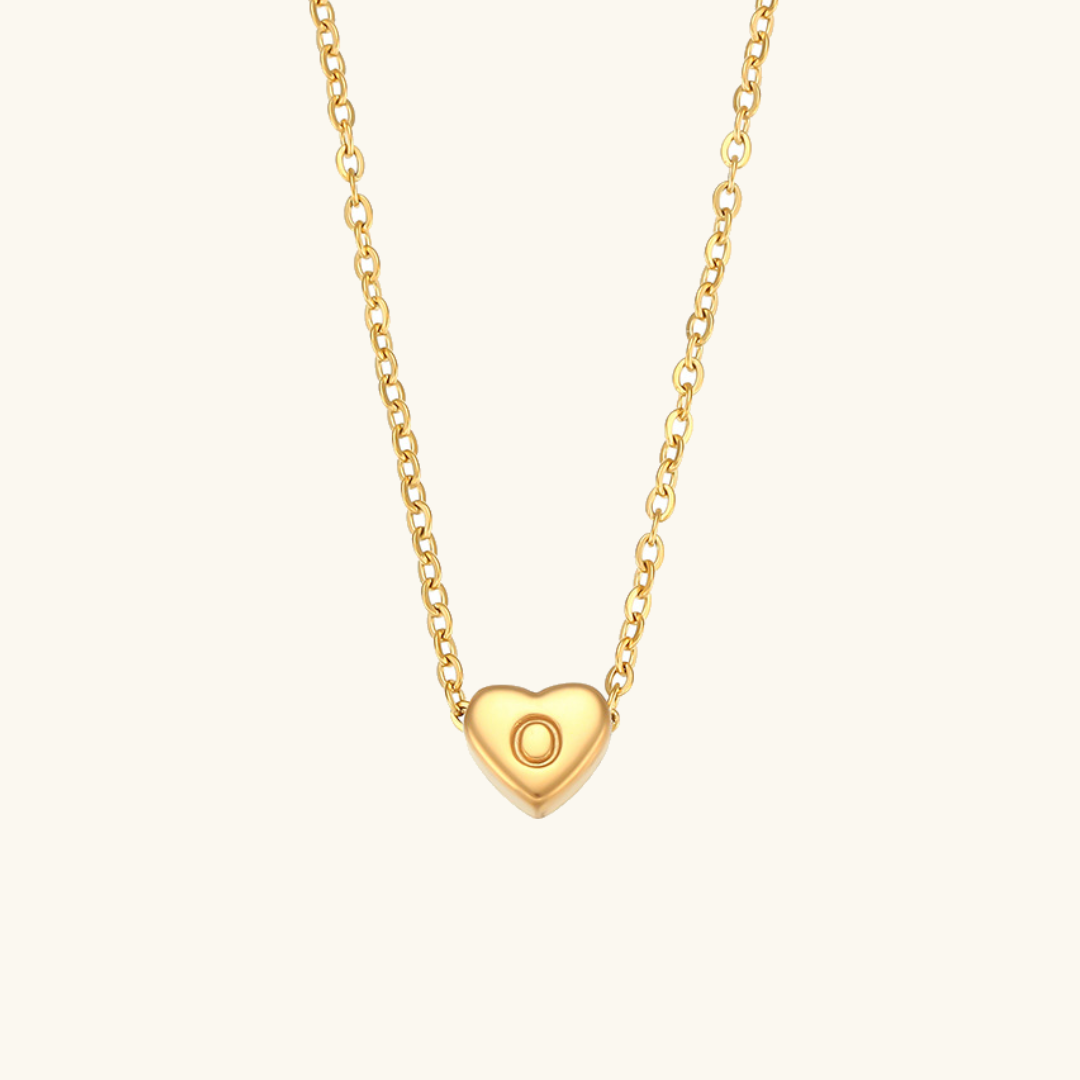Heart - Initial Gold Necklace