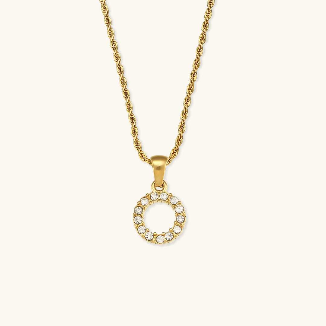Maeve - Necklace featuring diamonds and letter initials