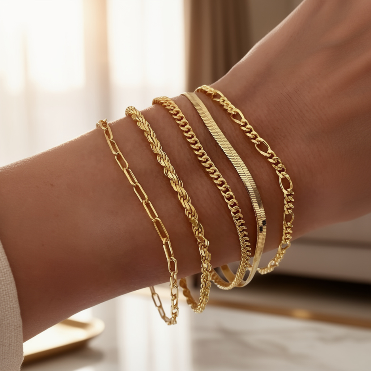 Elara – Bracelet Set in Minimalist Style for Women