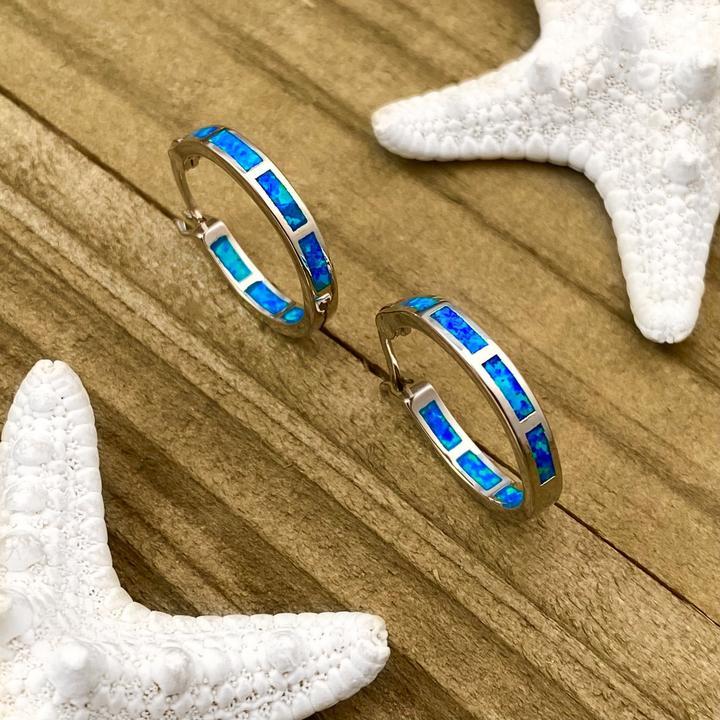 Naia – Silver and Opal Earrings Inspired by the Sea
