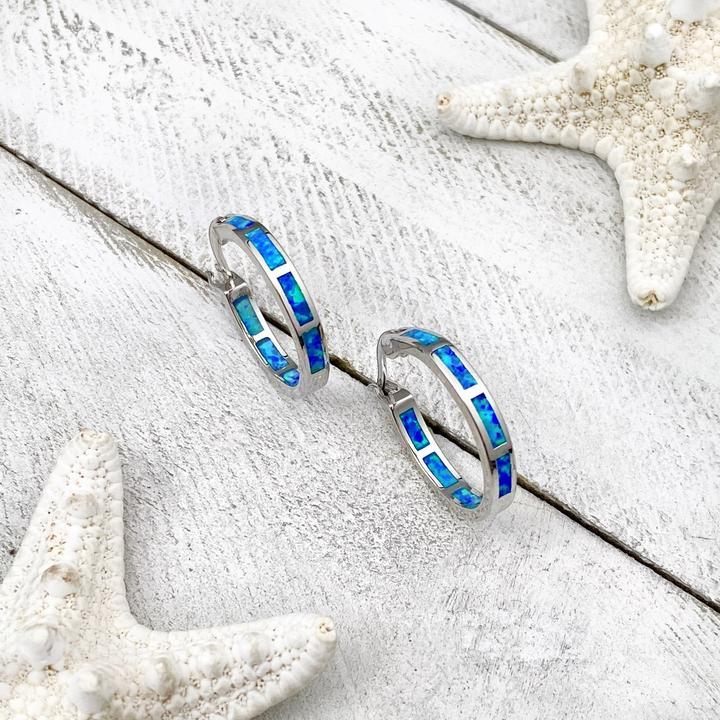Naia – Silver and Opal Earrings Inspired by the Sea